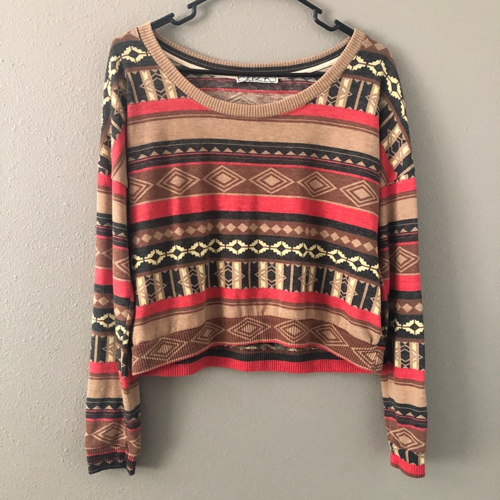 Nordstrom Multicolor Patterned Long Sleeve Top